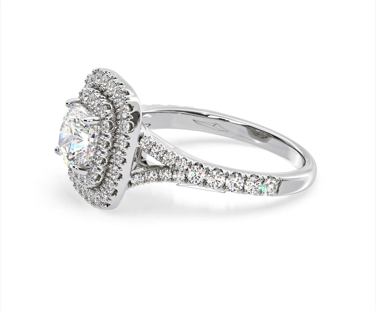 Anastasia Lab Diamond Halo Engagement Ring in Platinum 2.15ct F/VS1 - Image 103