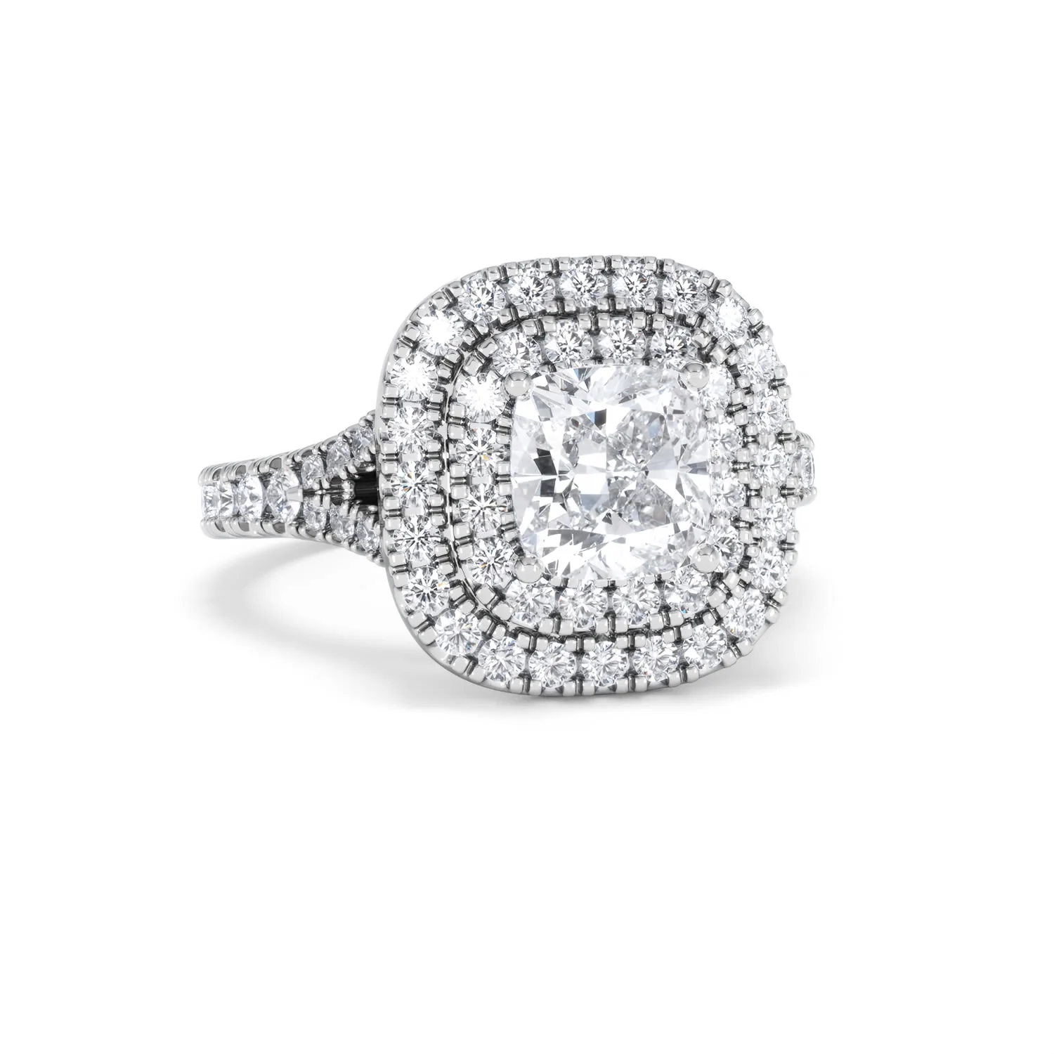 Anastasia Lab Diamond Halo Engagement Ring in Platinum 2.15ct F/VS1 - Image 11