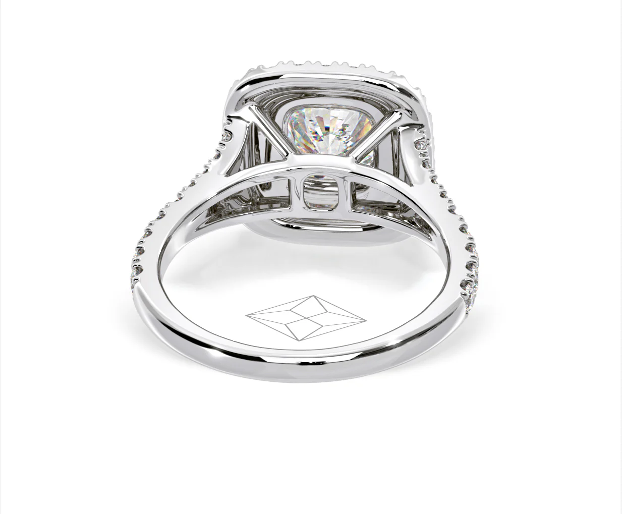 Anastasia Lab Diamond Halo Engagement Ring in Platinum 2.15ct F/VS1 - Image 129