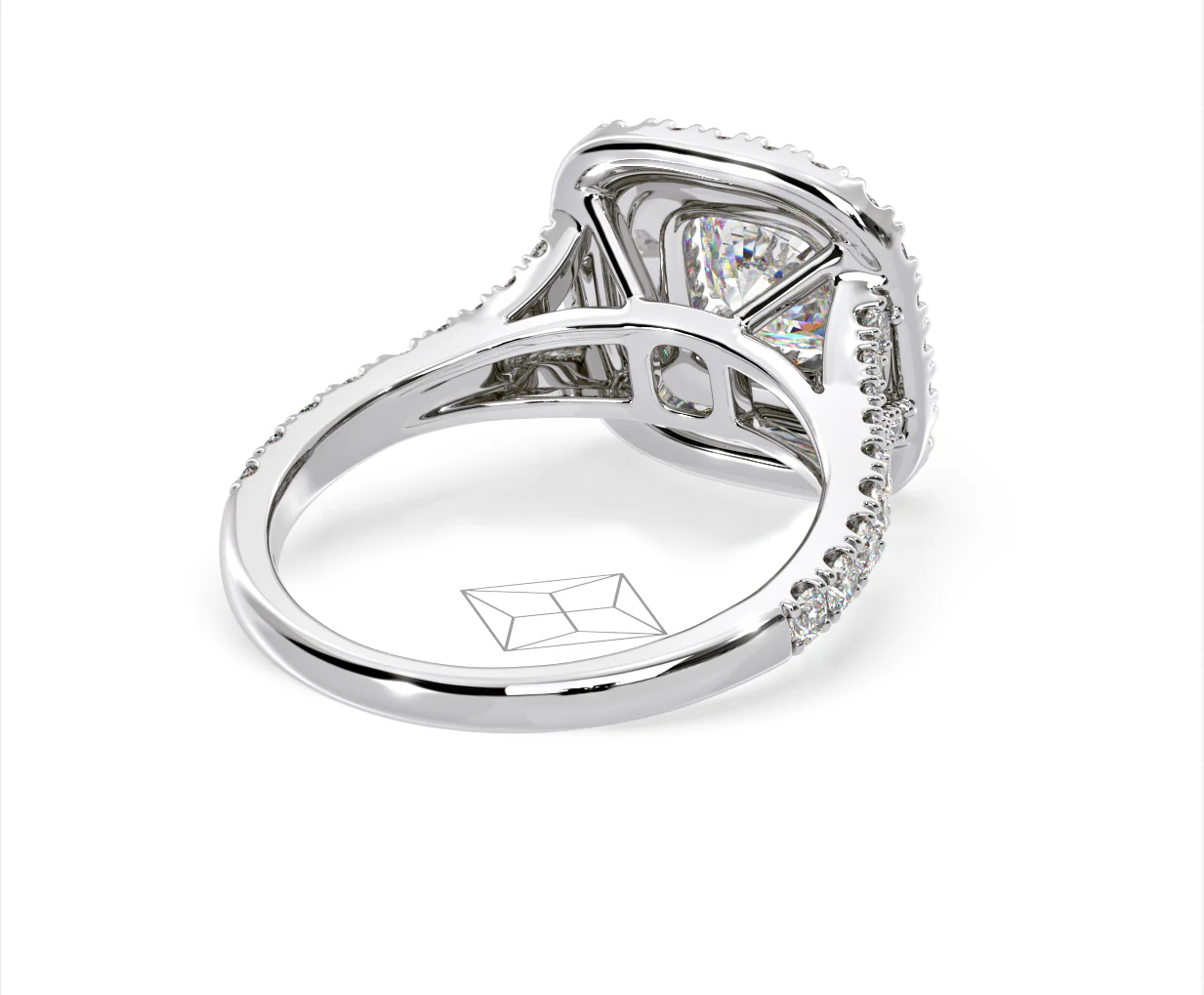 Anastasia Lab Diamond Halo Engagement Ring in Platinum 2.15ct F/VS1 - Image 134