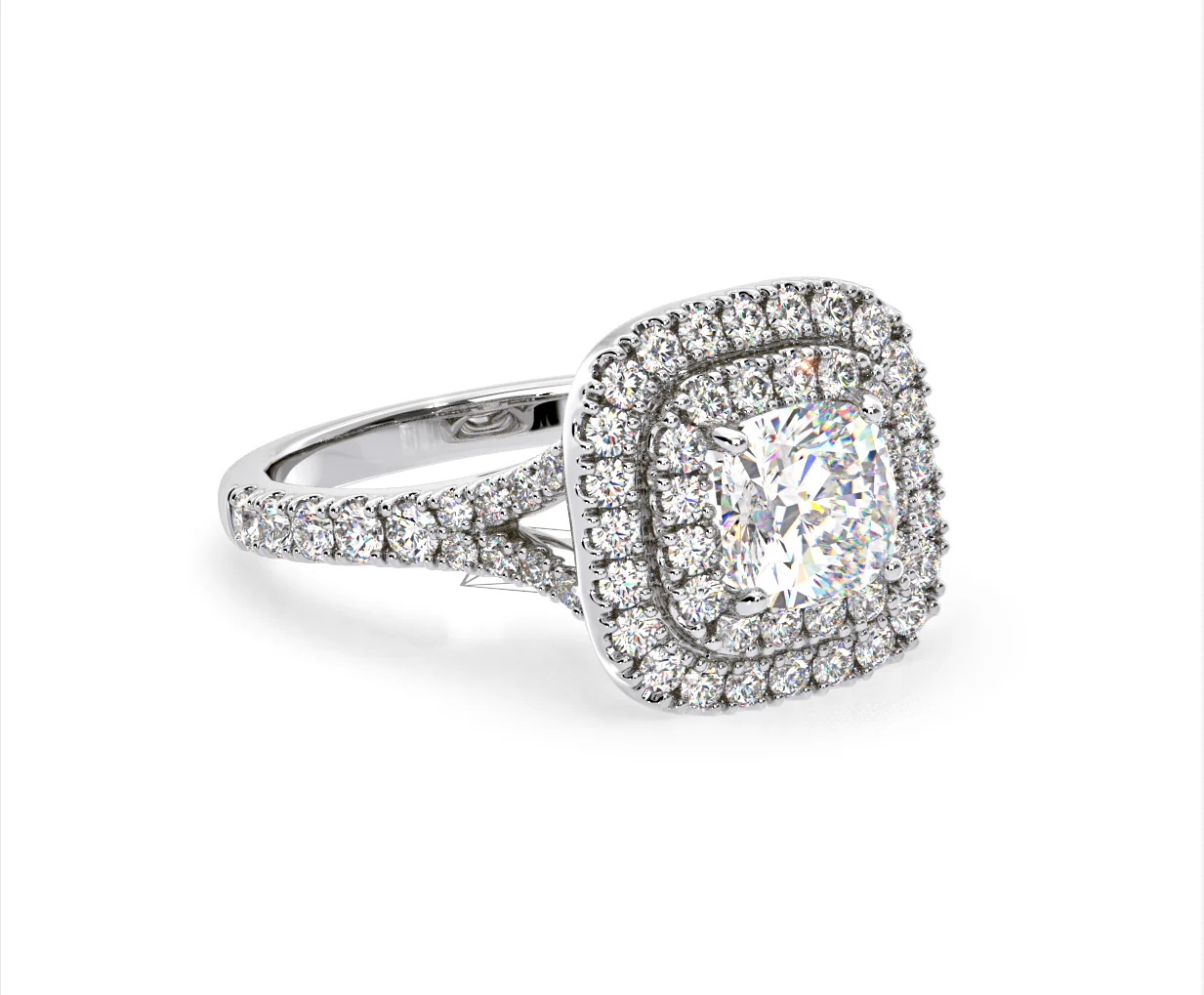 Anastasia Lab Diamond Halo Engagement Ring in Platinum 2.15ct F/VS1 - Image 160