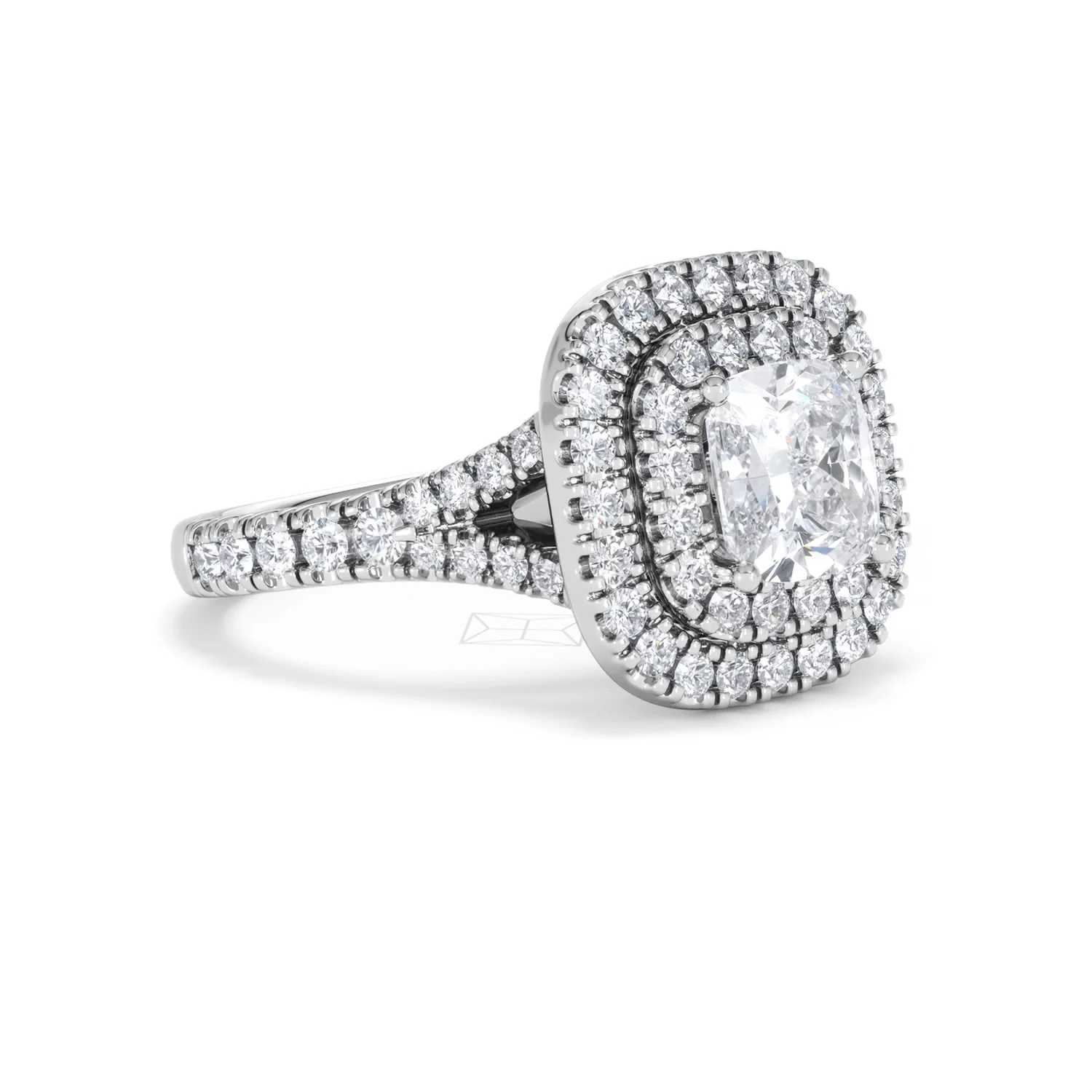 Anastasia Lab Diamond Halo Engagement Ring in Platinum 2.15ct F/VS1 - Image 17
