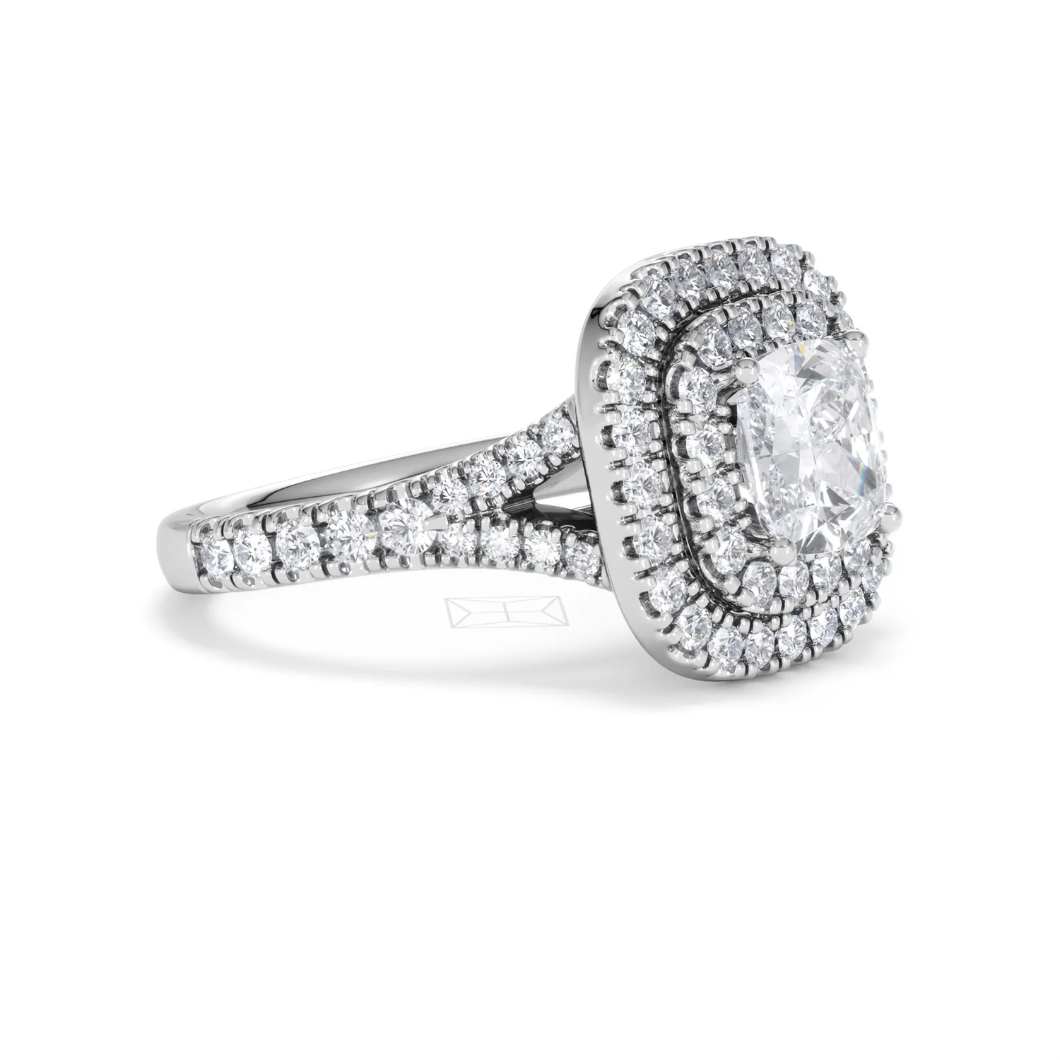 Anastasia Lab Diamond Halo Engagement Ring in Platinum 2.15ct F/VS1 - Image 19