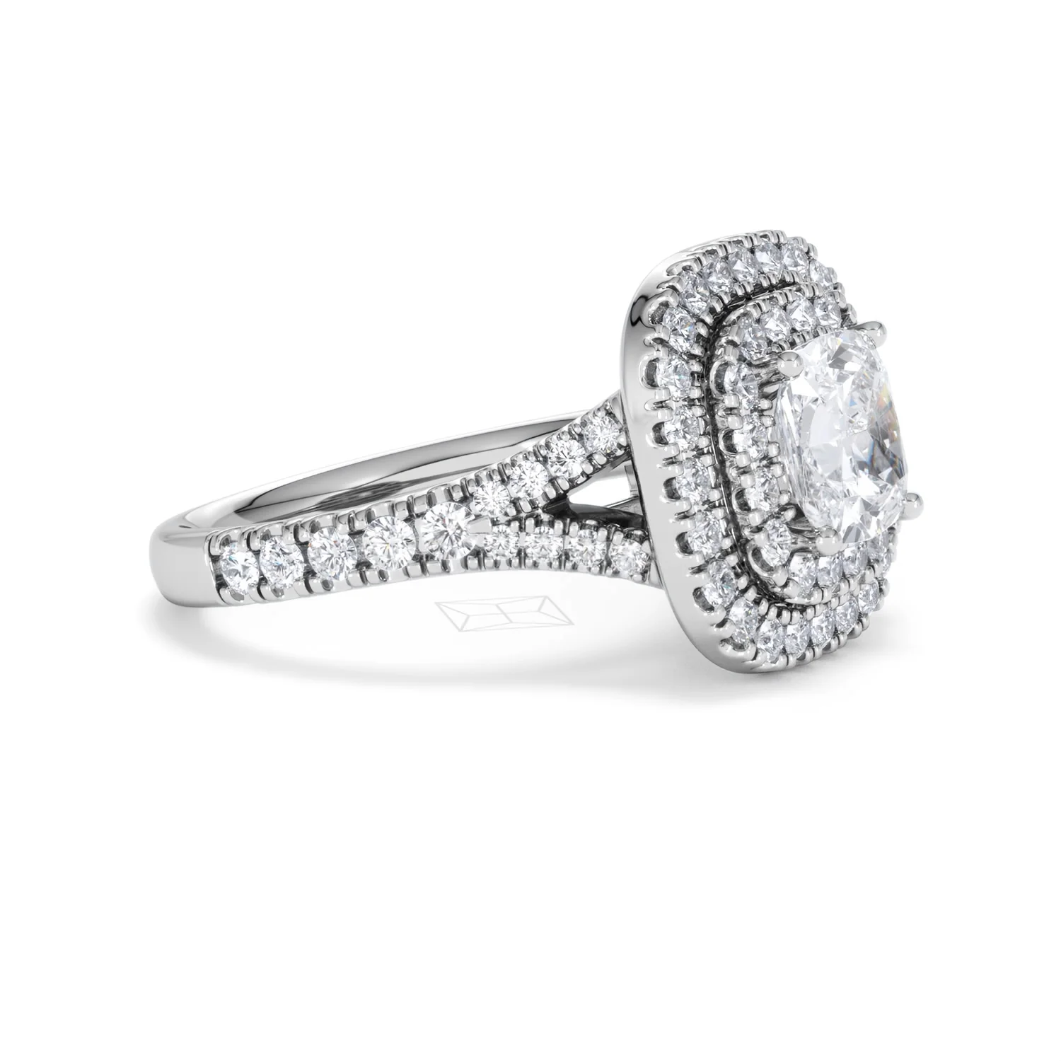Anastasia Lab Diamond Halo Engagement Ring in Platinum 2.15ct F/VS1 - Image 21