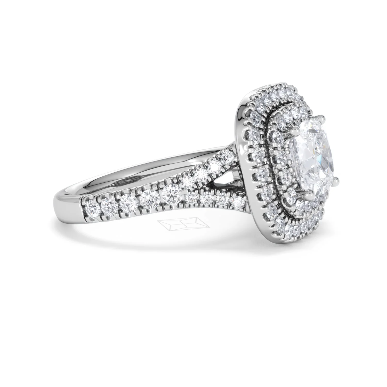 Anastasia Lab Diamond Halo Engagement Ring in Platinum 2.15ct F/VS1 - Image 22