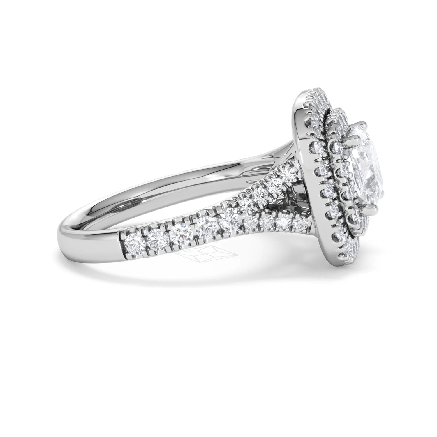 Anastasia Lab Diamond Halo Engagement Ring in Platinum 2.15ct F/VS1 - Image 26