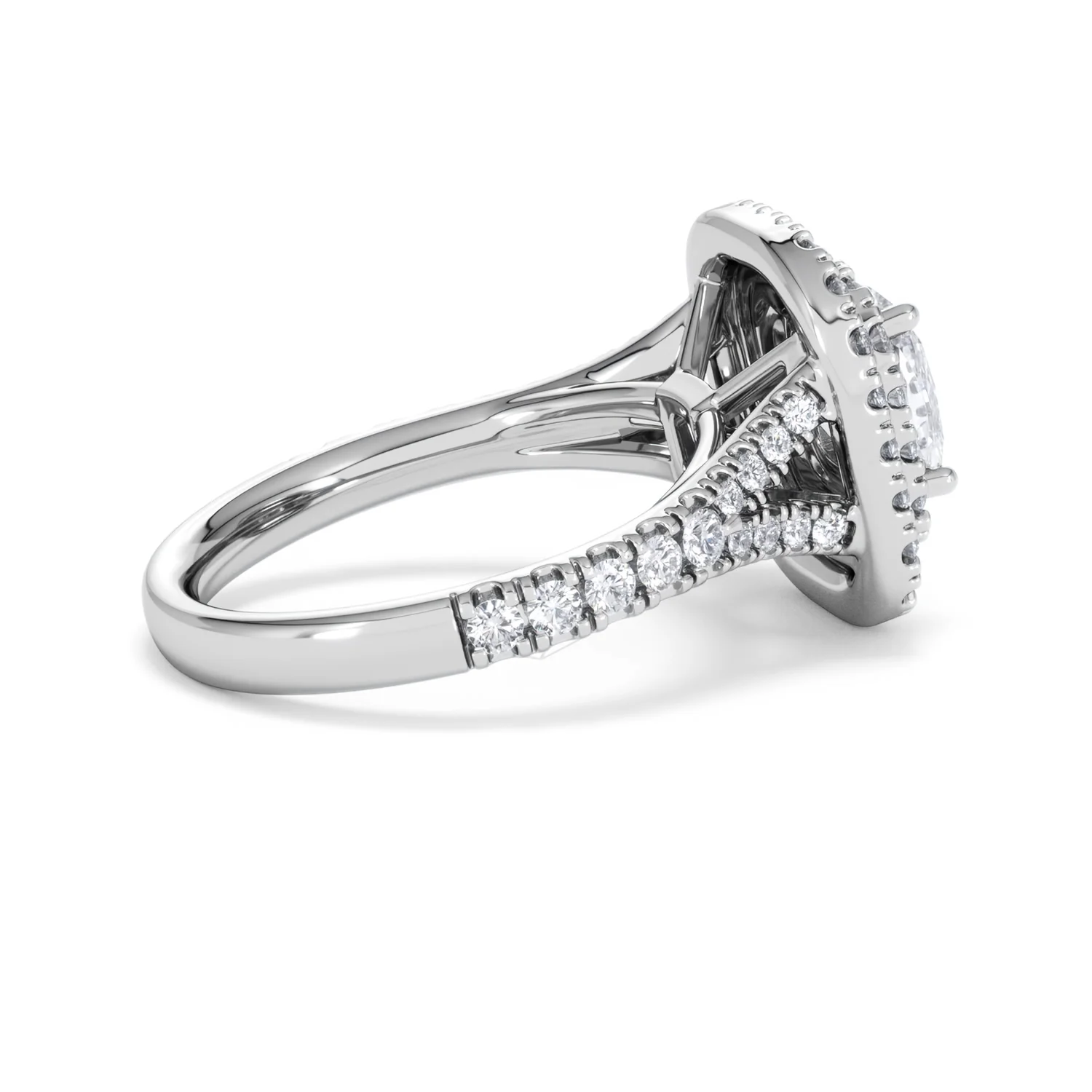 Anastasia Lab Diamond Halo Engagement Ring in Platinum 2.15ct F/VS1 - Image 32