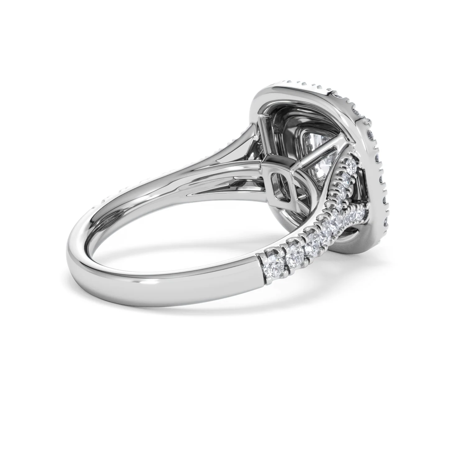 Anastasia Lab Diamond Halo Engagement Ring in Platinum 2.15ct F/VS1 - Image 37