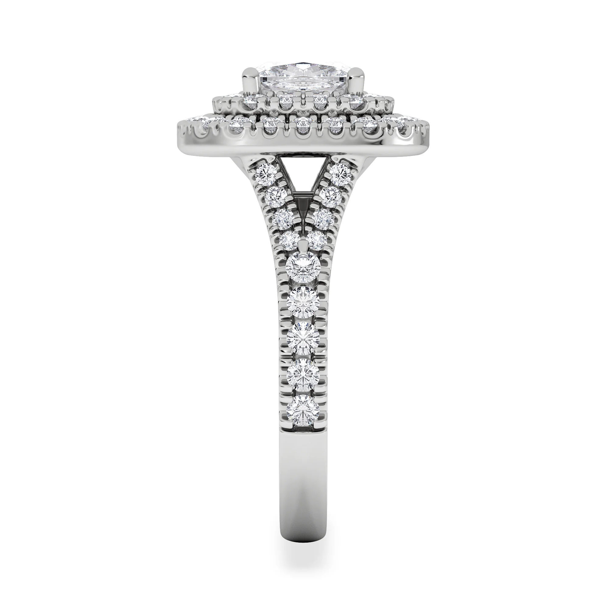 Anastasia Lab Diamond Halo Engagement Ring in Platinum 2.15ct F/VS1 - Image 5