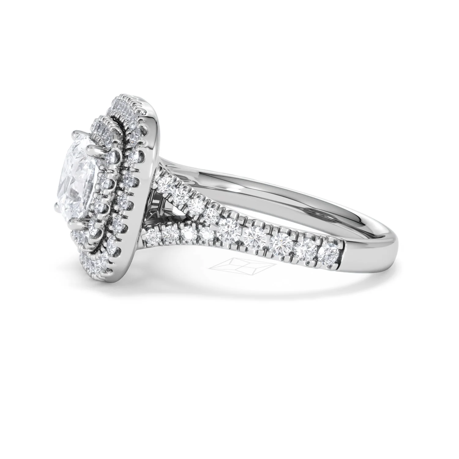 Anastasia Lab Diamond Halo Engagement Ring in Platinum 2.15ct F/VS1 - Image 71