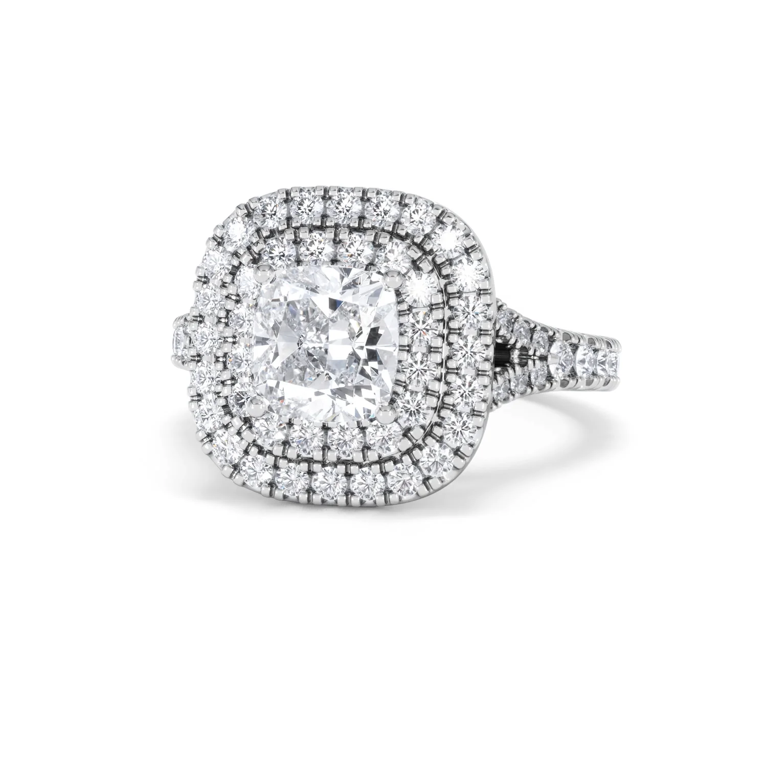 Anastasia Lab Diamond Halo Engagement Ring in Platinum 2.15ct F/VS1 - Image 85