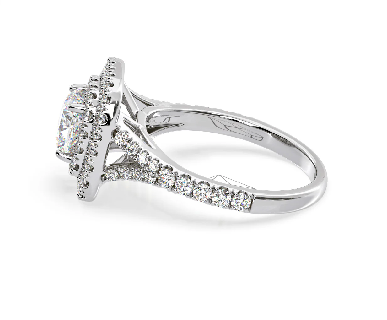 Anastasia Lab Diamond Halo Engagement Ring in Platinum 2.70ct F/VS1 - Image 108