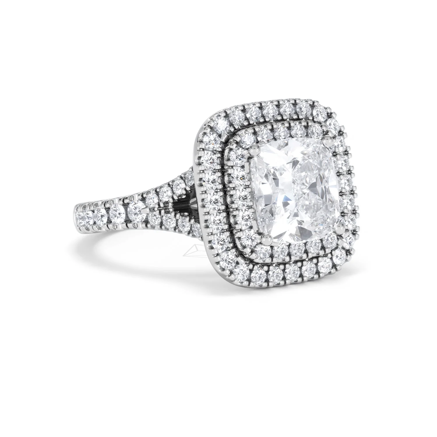 Anastasia Lab Diamond Halo Engagement Ring in Platinum 2.70ct F/VS1 - Image 15