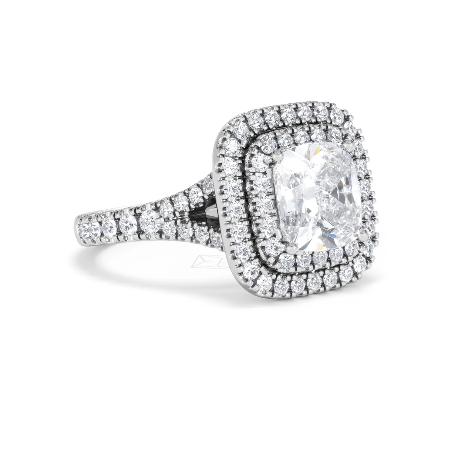 Anastasia Lab Diamond Halo Engagement Ring in Platinum 2.70ct F/VS1 - Image 16