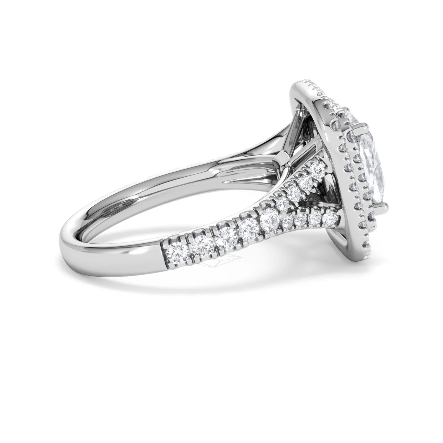 Anastasia Lab Diamond Halo Engagement Ring in Platinum 2.70ct F/VS1 - Image 30