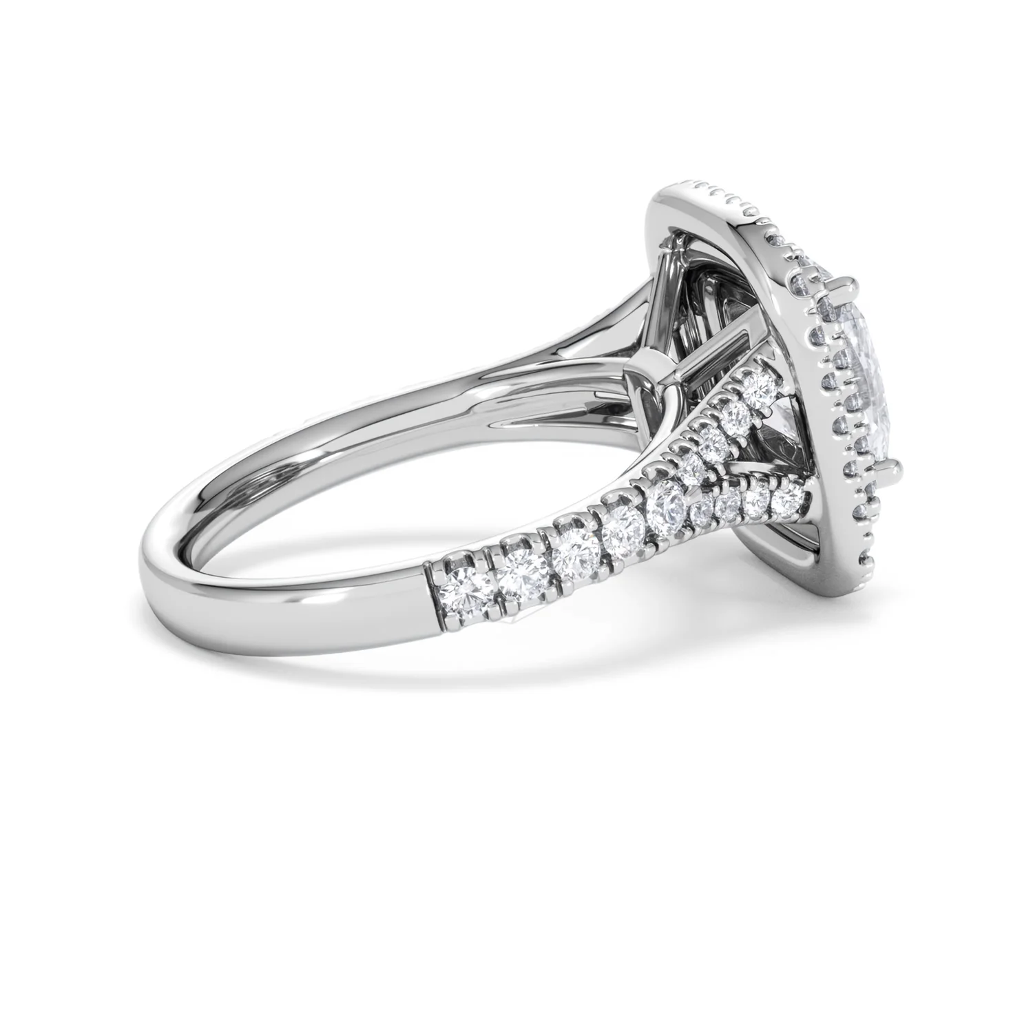 Anastasia Lab Diamond Halo Engagement Ring in Platinum 2.70ct F/VS1 - Image 32