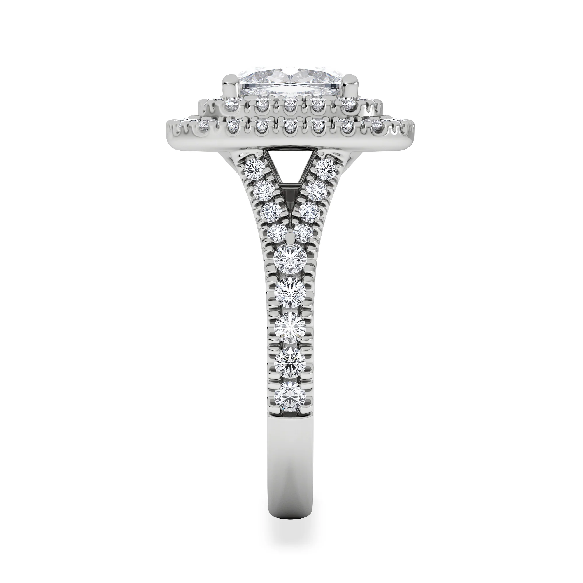 Anastasia Lab Diamond Halo Engagement Ring in Platinum 2.70ct F/VS1 - Image 5