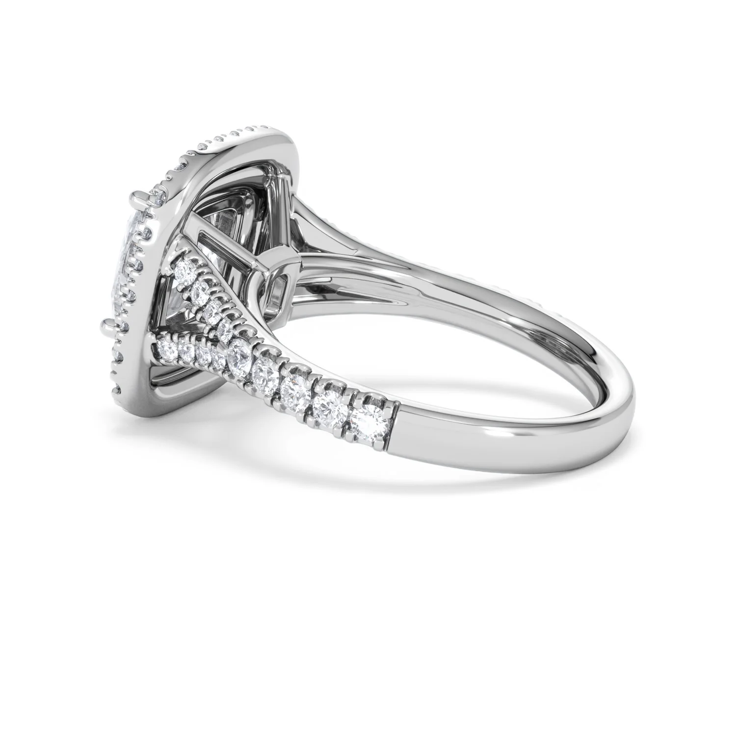 Anastasia Lab Diamond Halo Engagement Ring in Platinum 2.70ct F/VS1 - Image 62