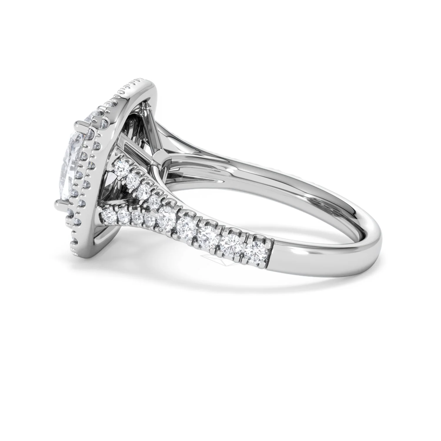 Anastasia Lab Diamond Halo Engagement Ring in Platinum 2.70ct F/VS1 - Image 65