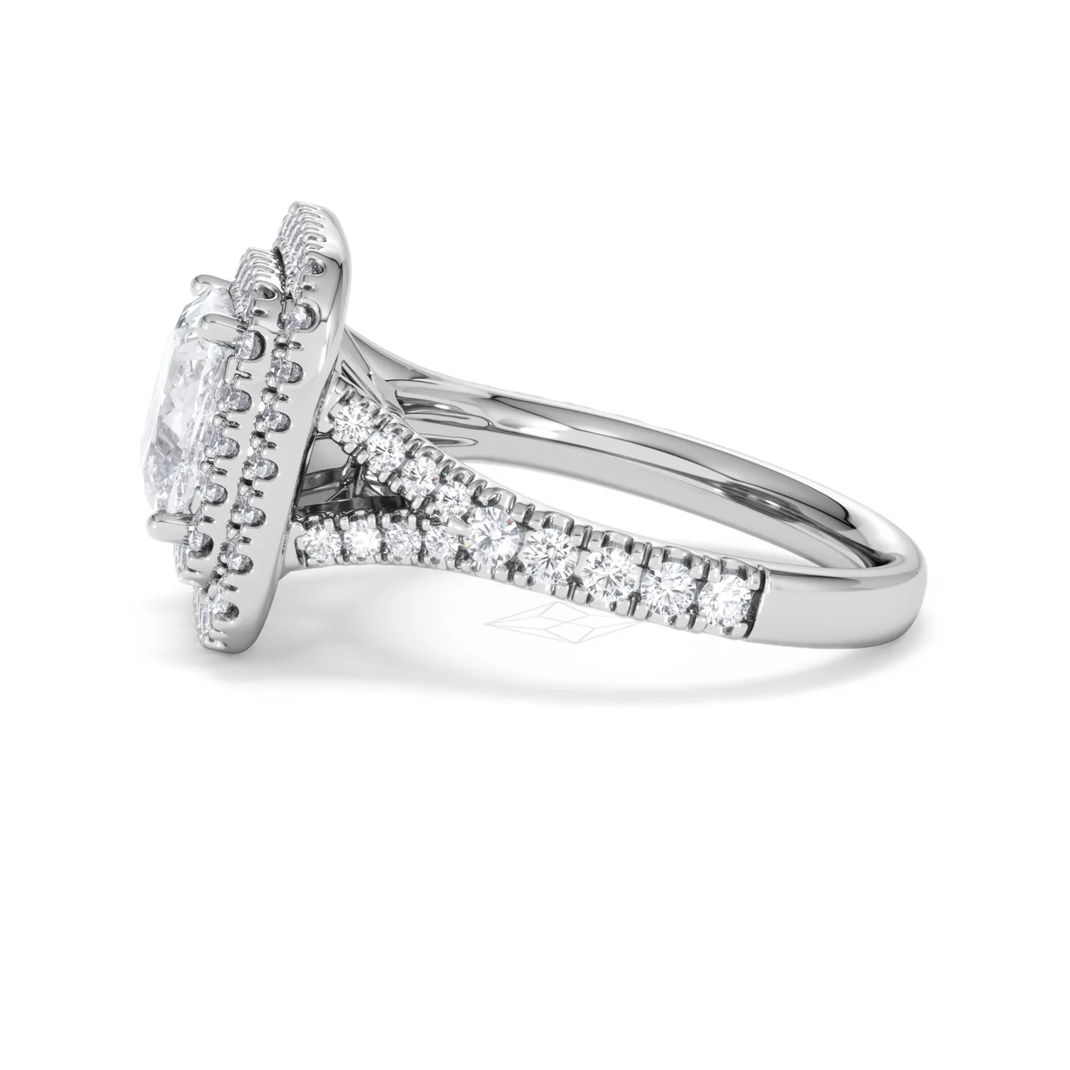 Anastasia Lab Diamond Halo Engagement Ring in Platinum 2.70ct F/VS1 - Image 69