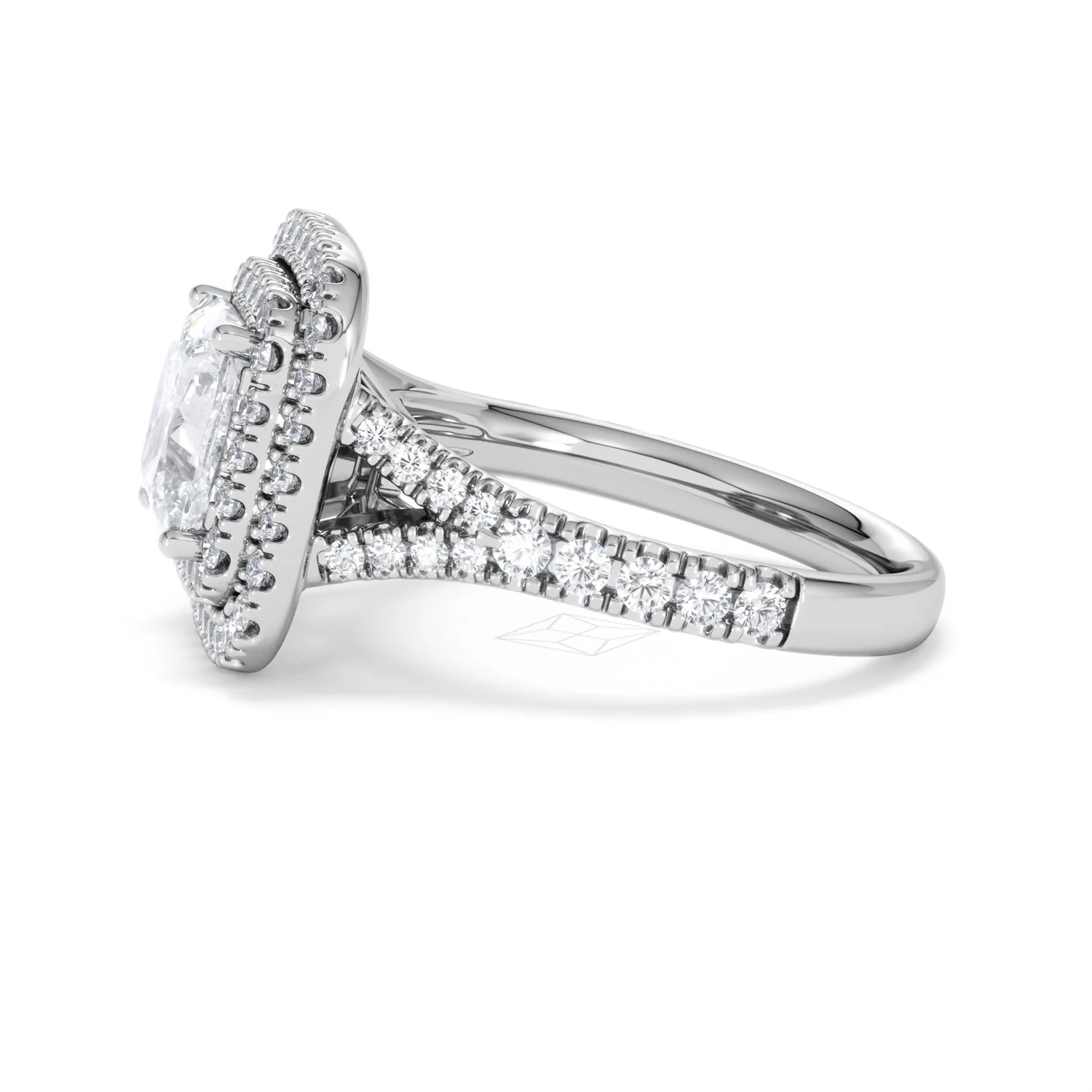 Anastasia Lab Diamond Halo Engagement Ring in Platinum 2.70ct F/VS1 - Image 70