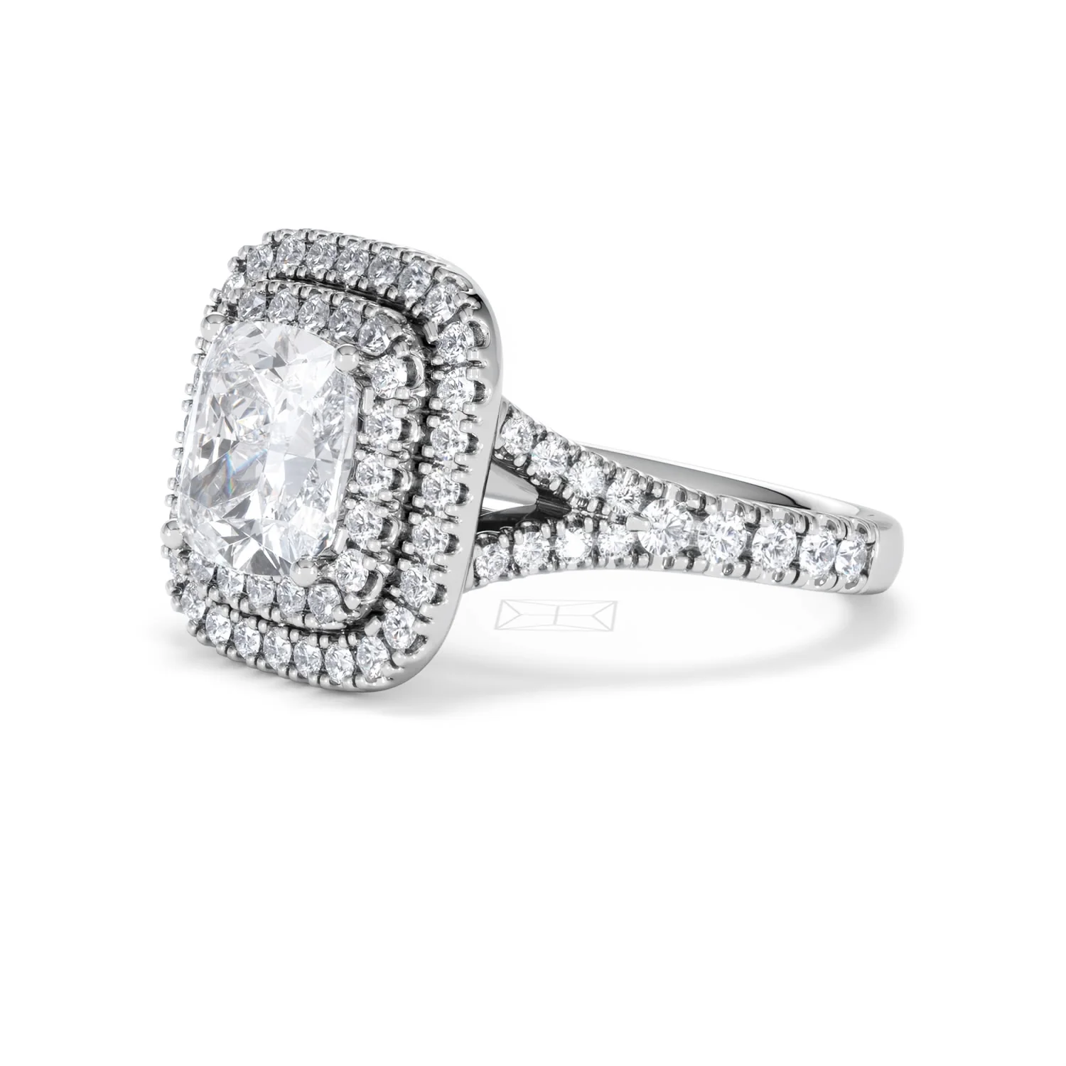 Anastasia Lab Diamond Halo Engagement Ring in Platinum 2.70ct F/VS1 - Image 77