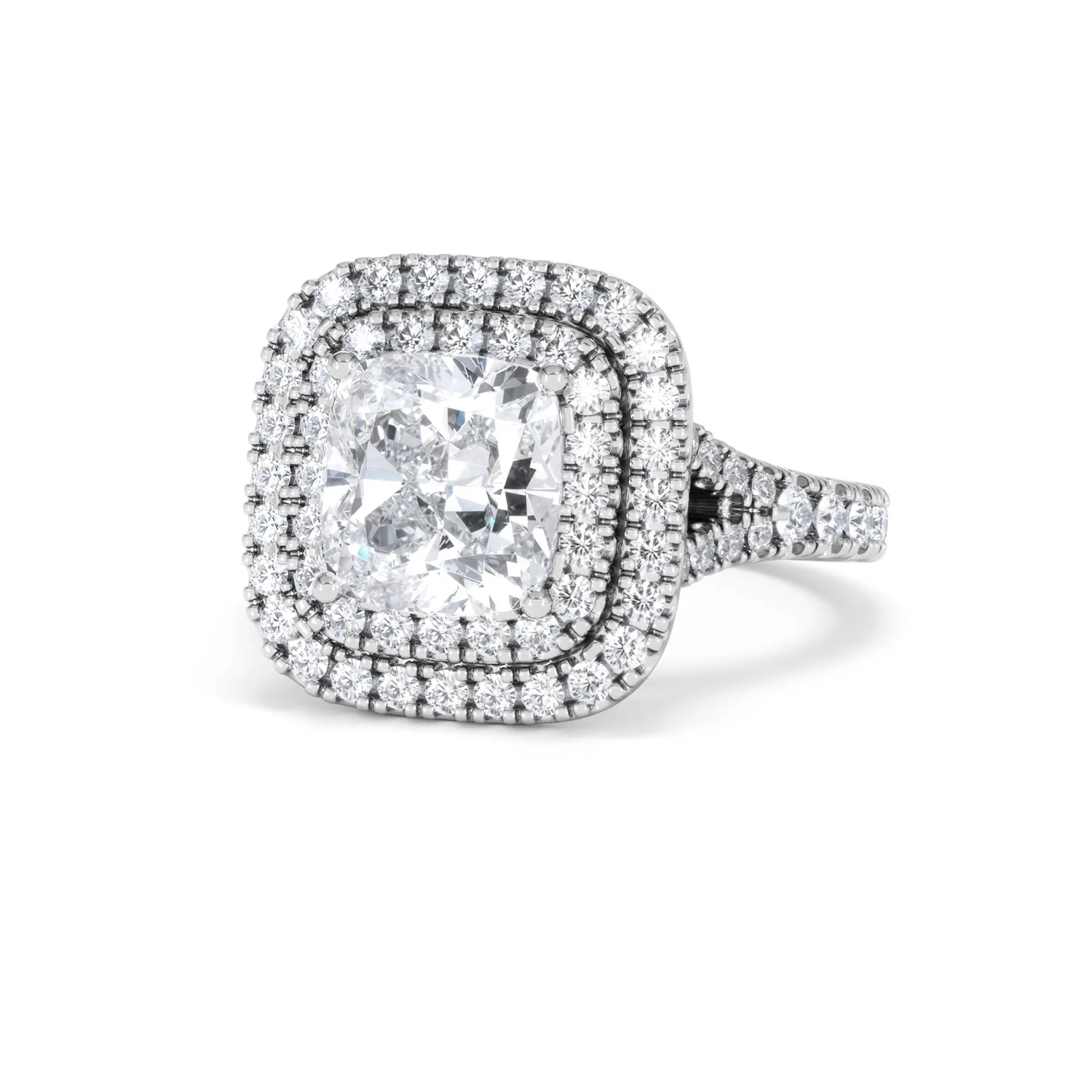Anastasia Lab Diamond Halo Engagement Ring in Platinum 2.70ct F/VS1 - Image 84