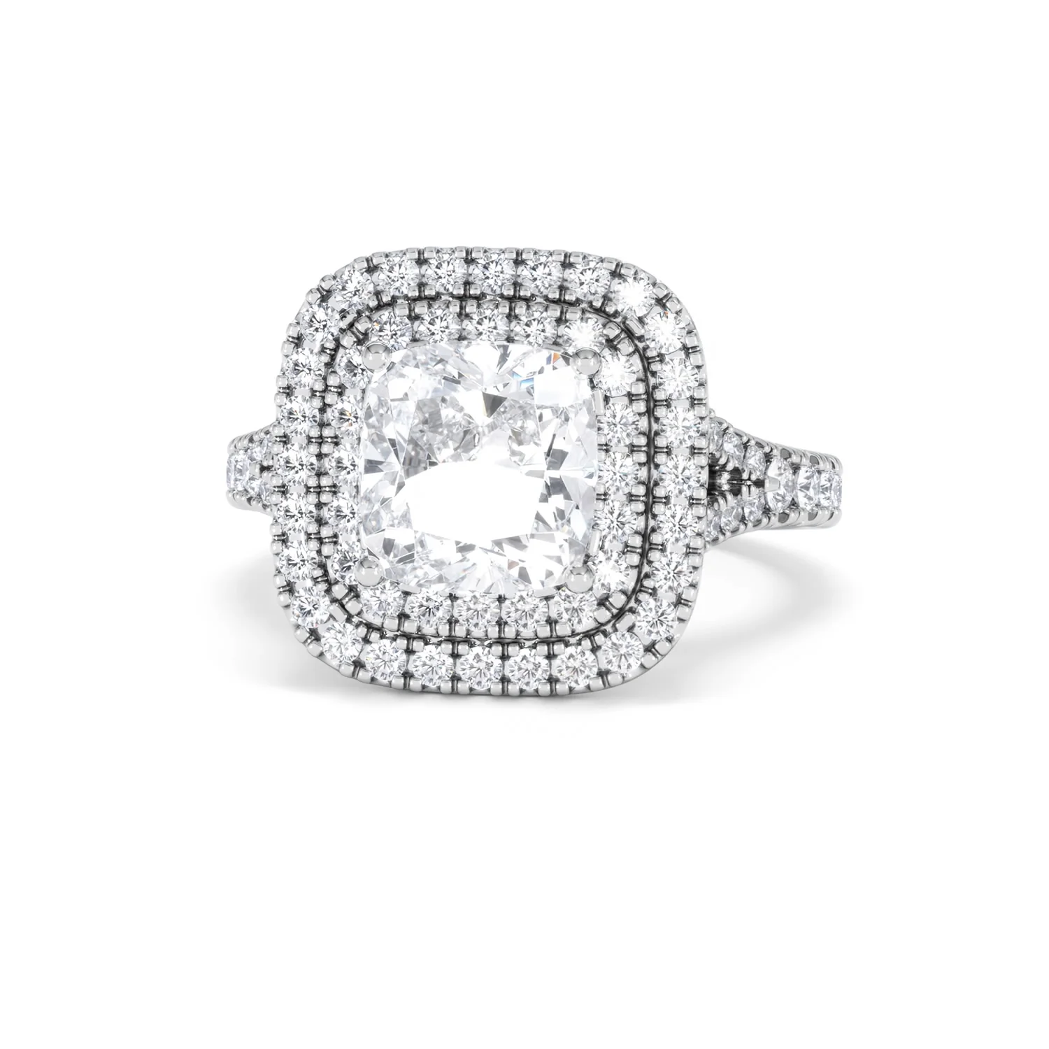 Anastasia Lab Diamond Halo Engagement Ring in Platinum 2.70ct F/VS1 - Image 86