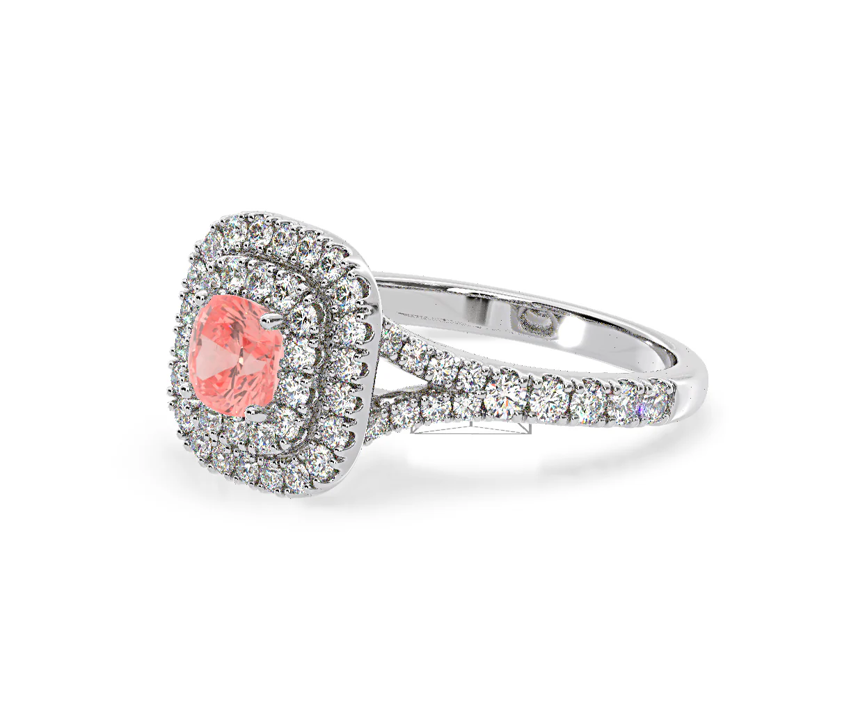 Anastasia Pink Lab Diamond 1.30ct Halo Ring in 18K White Gold - Elara Collection - Image 17
