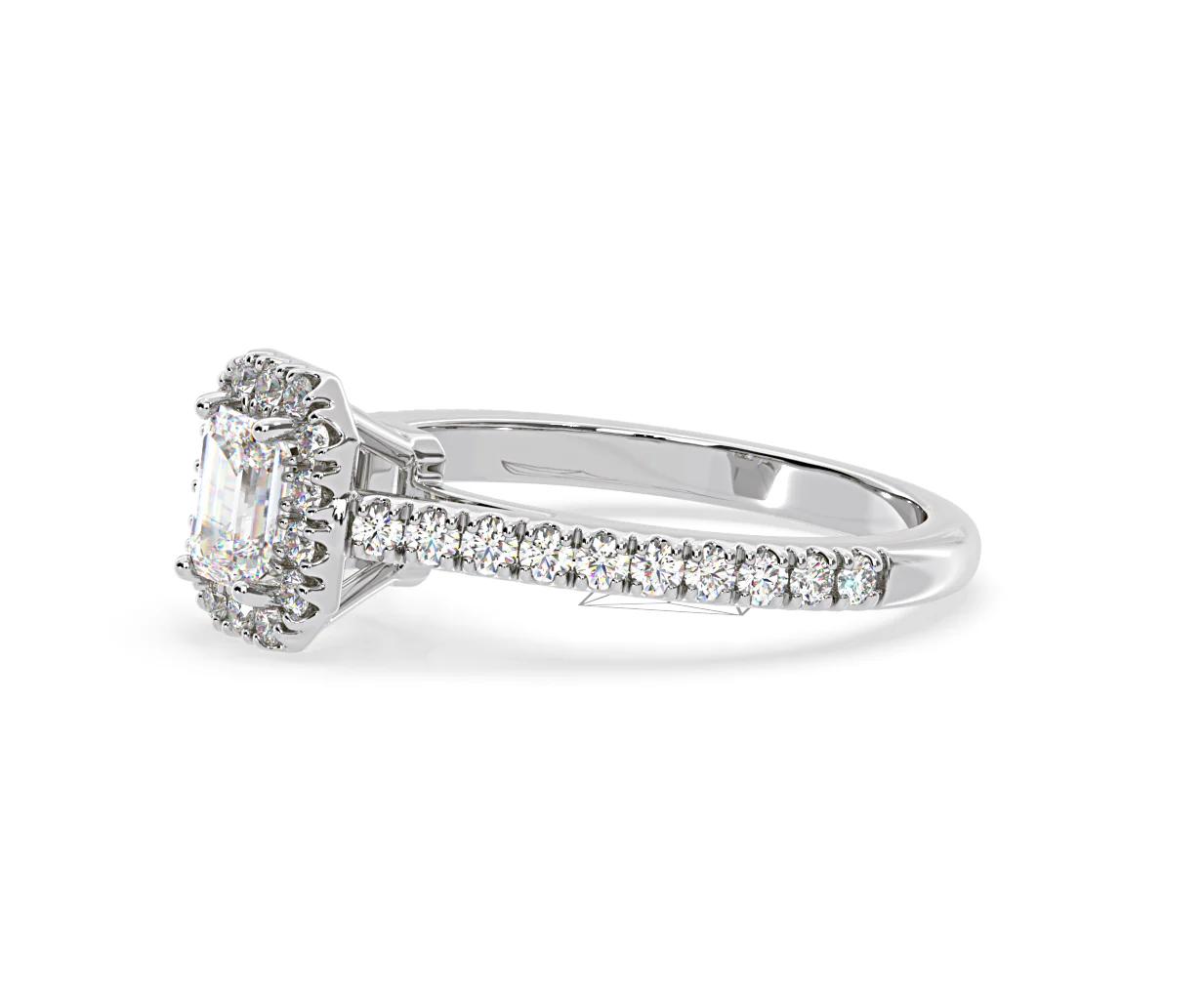 Annabelle Diamond Halo Engagement Ring 18K White Gold 1ct G/VS1 - Image 20