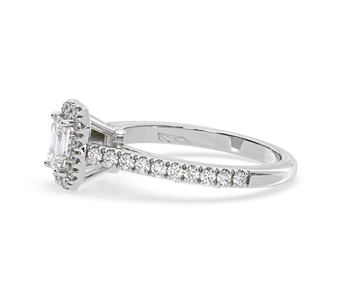 Annabelle Diamond Halo Engagement Ring 18K White Gold 1ct G/VS2 - Image 104
