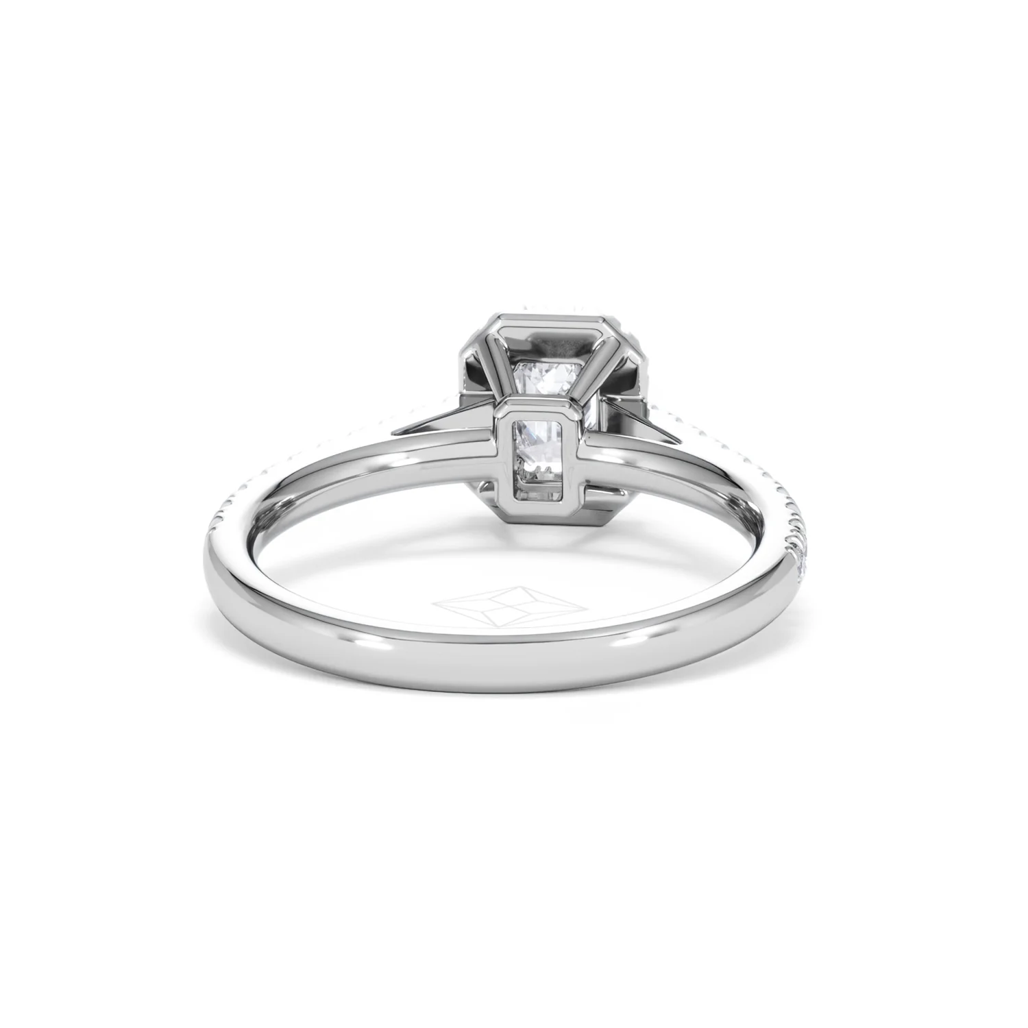 Annabelle Diamond Halo Engagement Ring 18K White Gold 1ct G/VS2 - Image 46