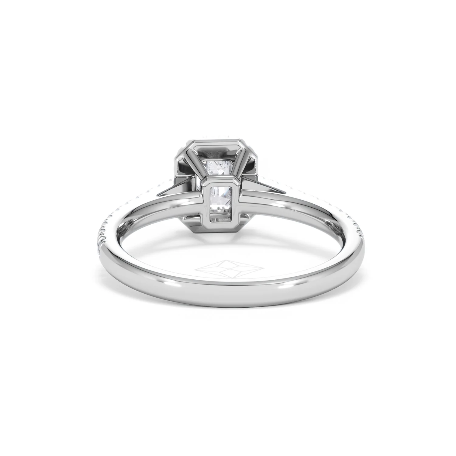 Annabelle Diamond Halo Engagement Ring 18K White Gold 1ct G/VS2 - Image 49