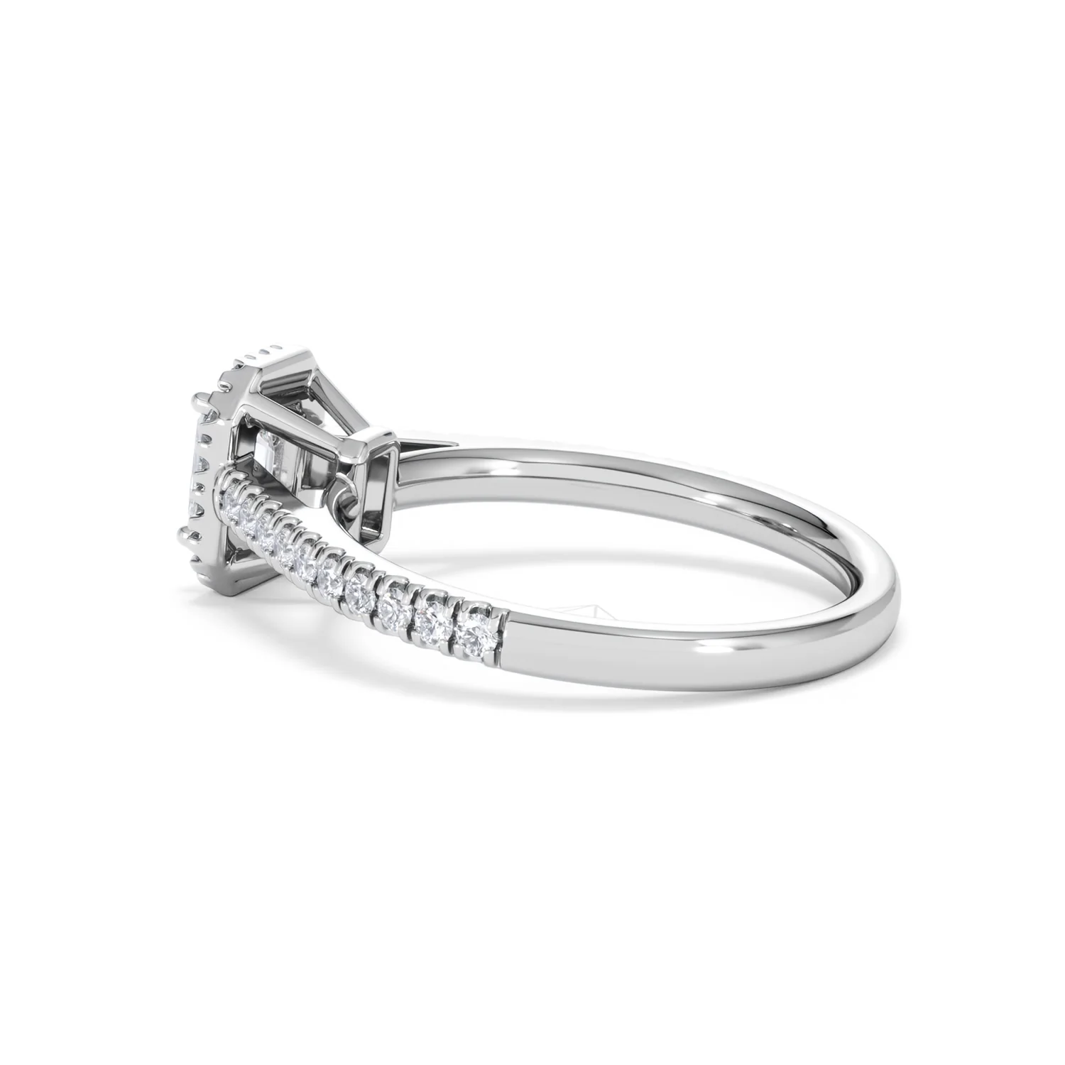 Annabelle Diamond Halo Engagement Ring 18K White Gold 1ct G/VS2 - Image 62