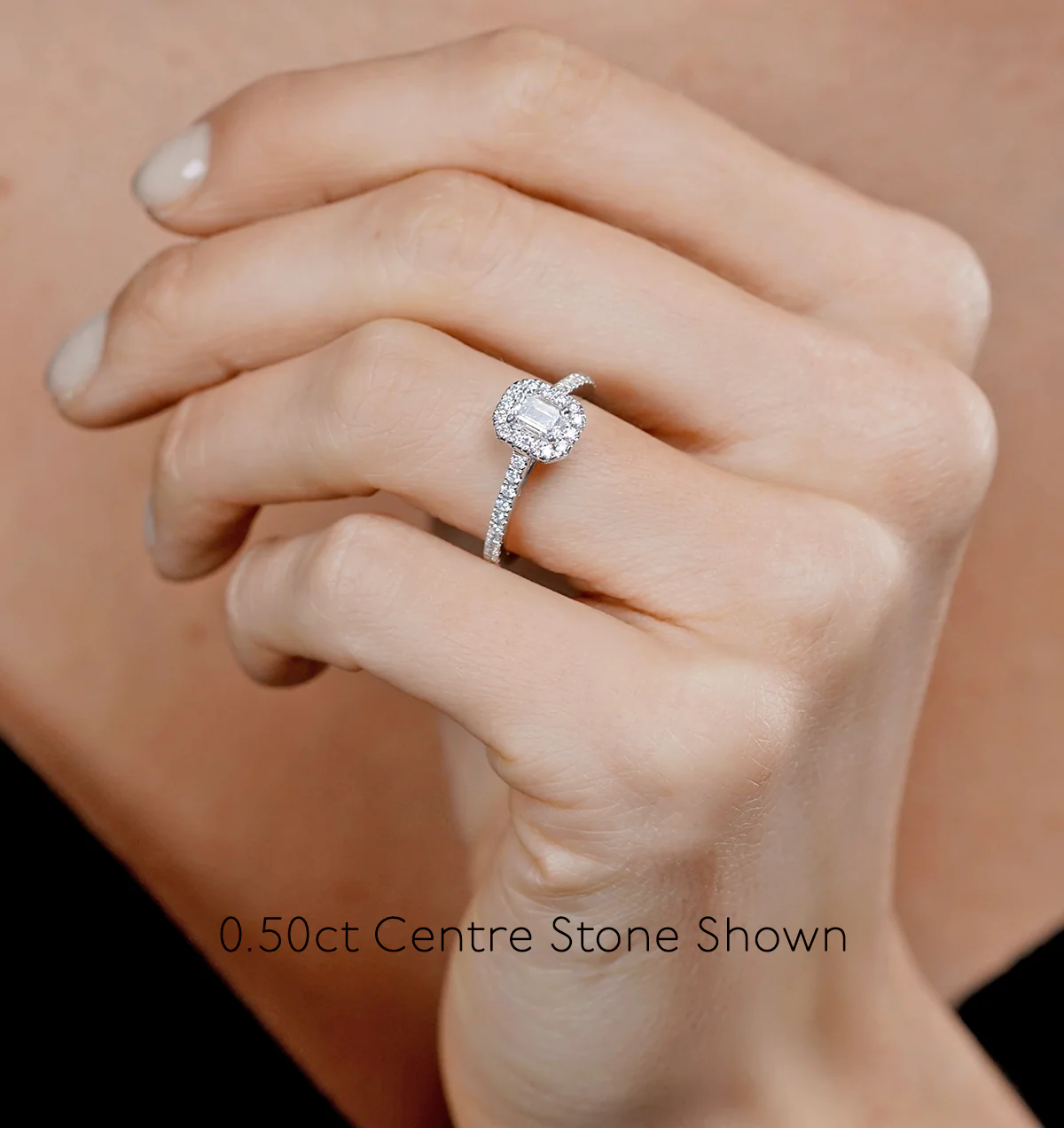 Annabelle GIA Diamond Halo Engagement Ring in 18K Gold 1.35ct G/VS1 - Image 2