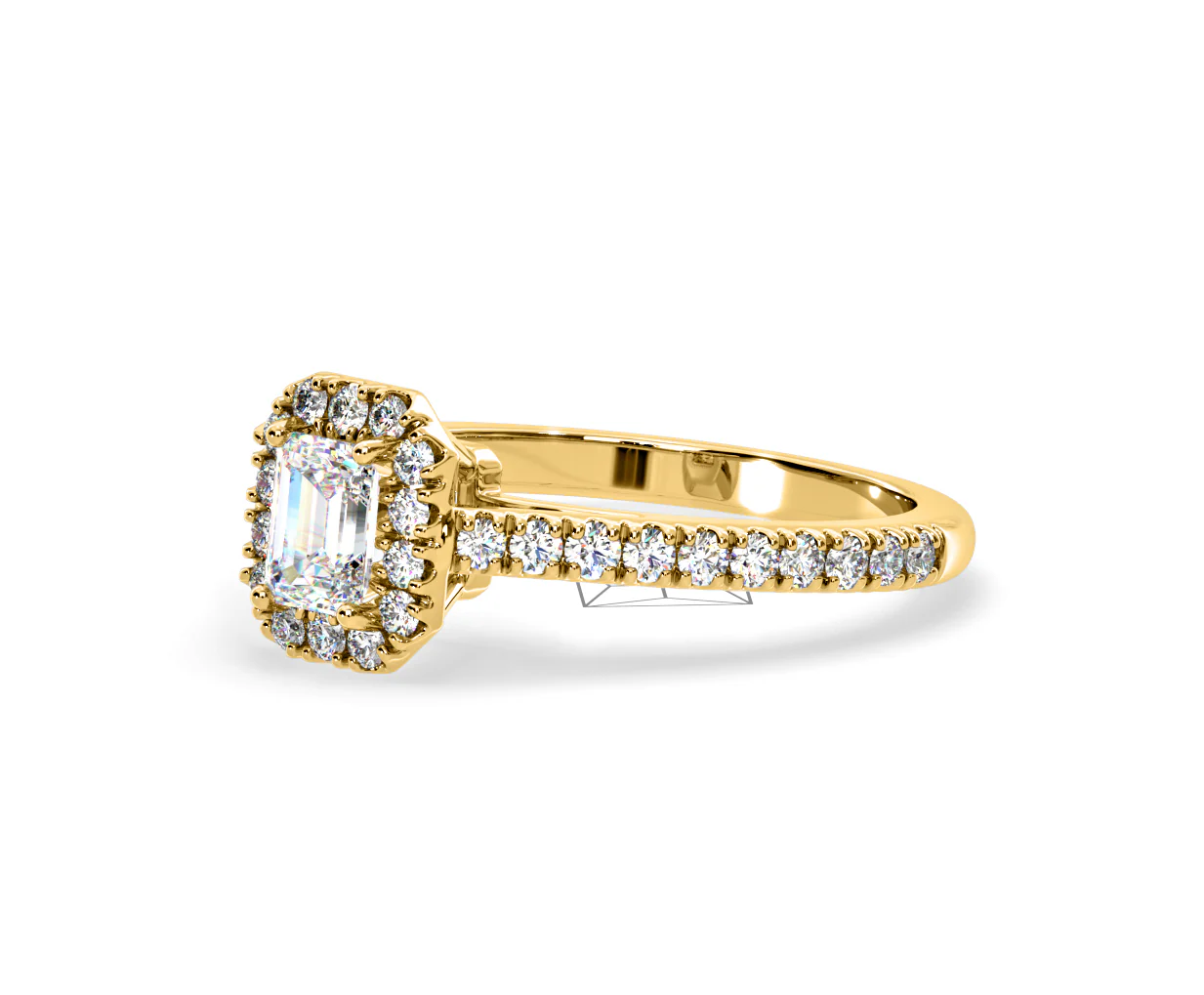 Annabelle Diamond Halo Engagement Ring in 18K Gold 1ct G/VS1 - Image 11