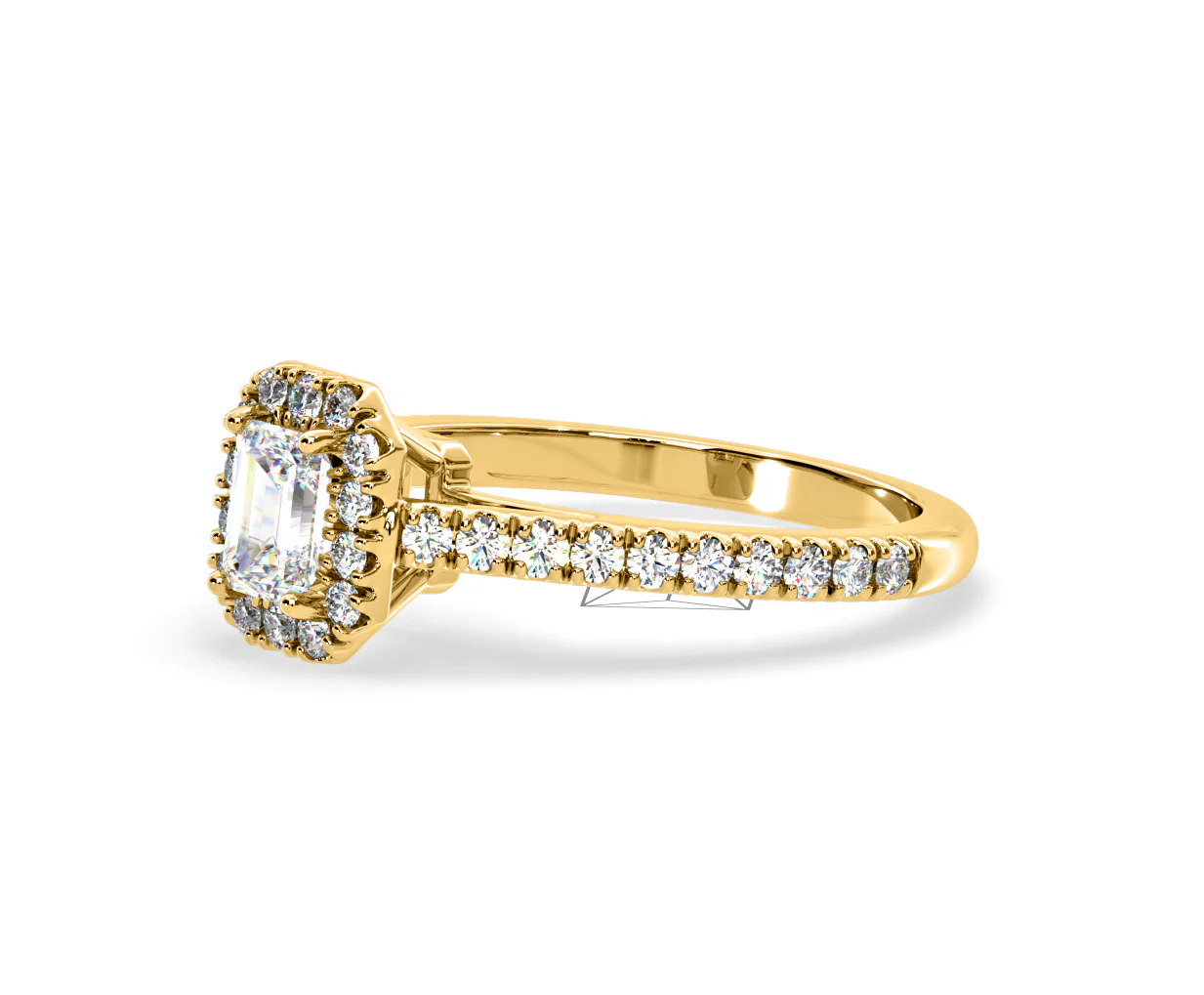 Annabelle Diamond Halo Engagement Ring in 18K Gold 1ct G/VS1 - Image 13