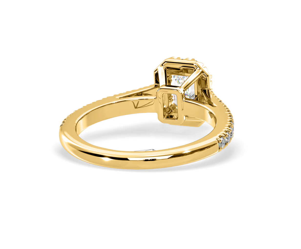 Annabelle Diamond Halo Engagement Ring in 18K Gold 1ct G/VS1 - Image 46