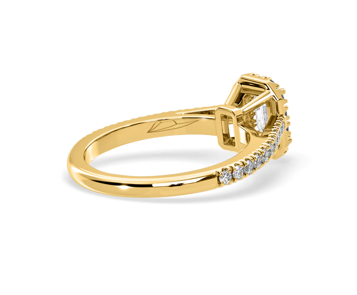 Annabelle Diamond Halo Engagement Ring in 18K Gold 1ct G/VS1 - Image 52