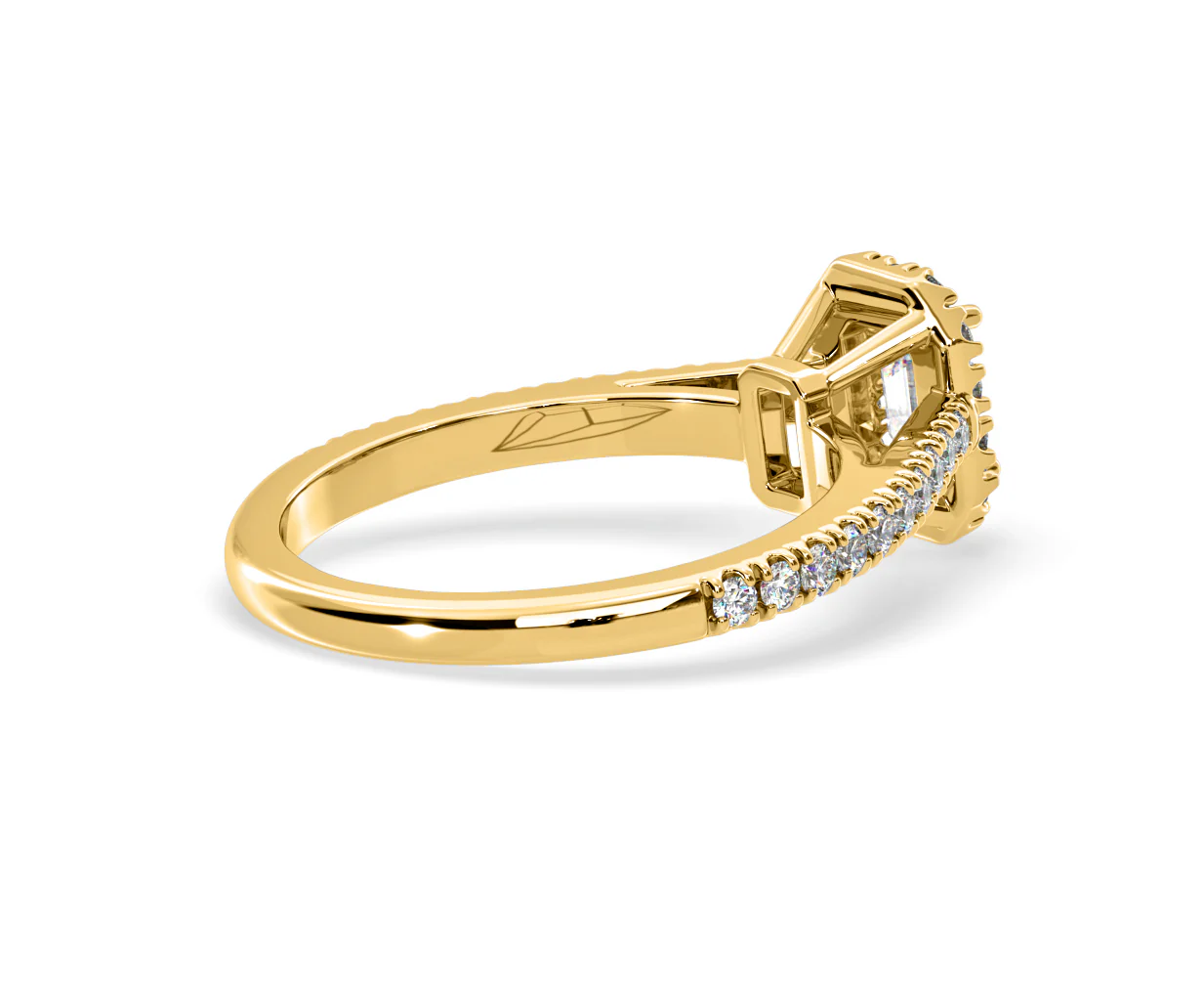 Annabelle Diamond Halo Engagement Ring in 18K Gold 1ct G/VS1 - Image 53