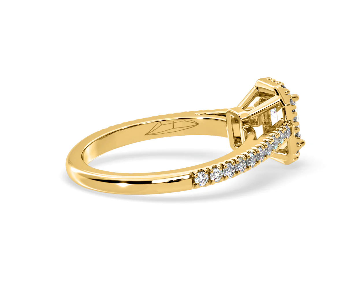 Annabelle Diamond Halo Engagement Ring in 18K Gold 1ct G/VS1 - Image 55