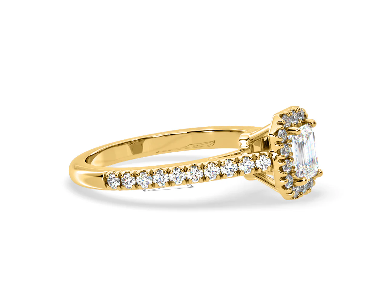 Annabelle Diamond Halo Engagement Ring in 18K Gold 1ct G/VS1 - Image 67
