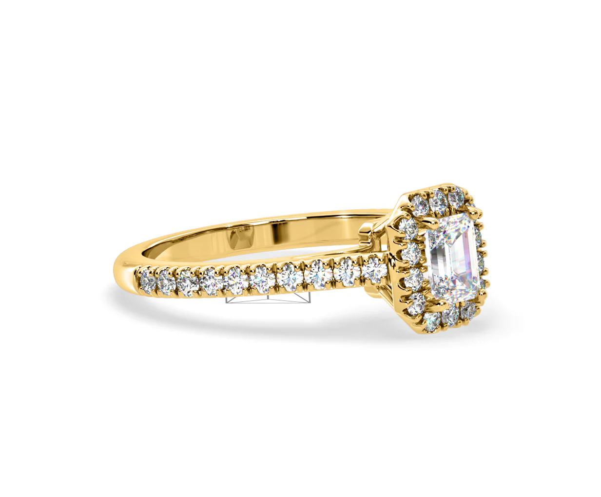 Annabelle Diamond Halo Engagement Ring in 18K Gold 1ct G/VS1 - Image 71