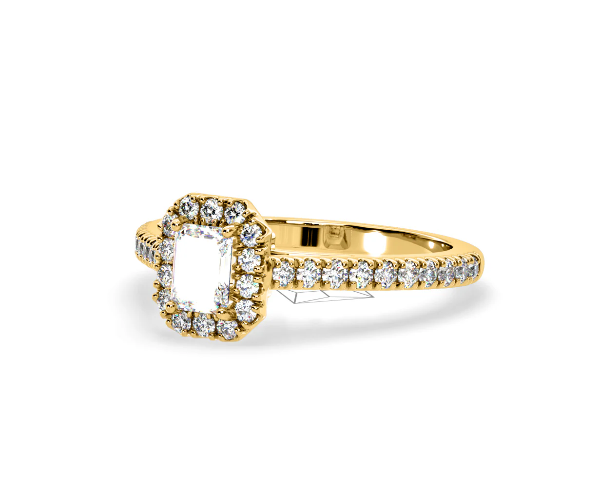 Annabelle Diamond Halo Engagement Ring in 18K Gold 1ct G/VS1 - Image 8