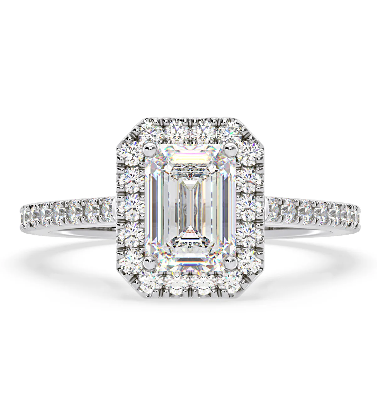 Annabelle GIA Diamond Halo Engagement Ring in Platinum 1.65ct G/VS1 - Image 3