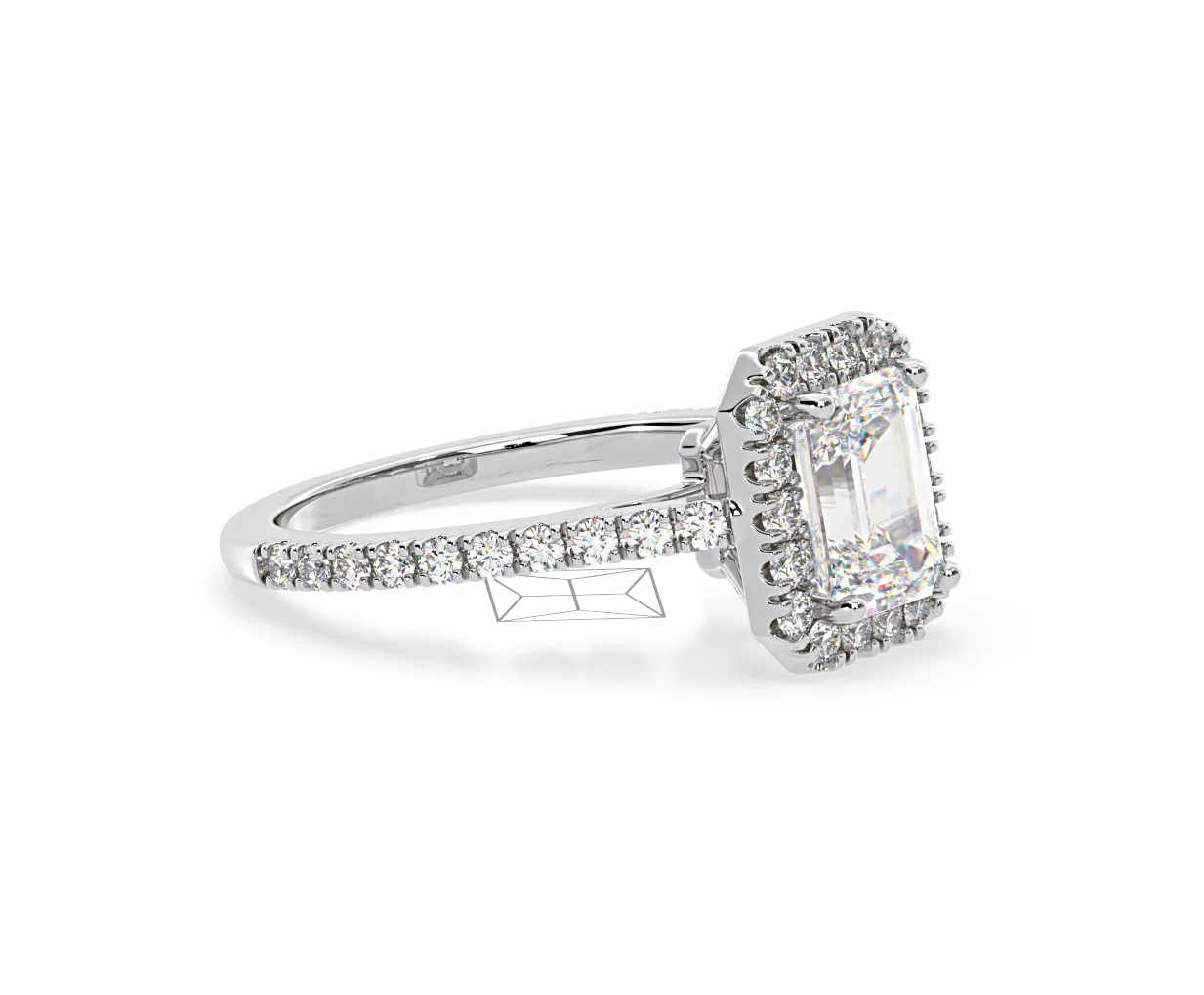 Annabelle GIA Diamond Halo Engagement Ring in Platinum 1.65ct G/VS1 - Image 75