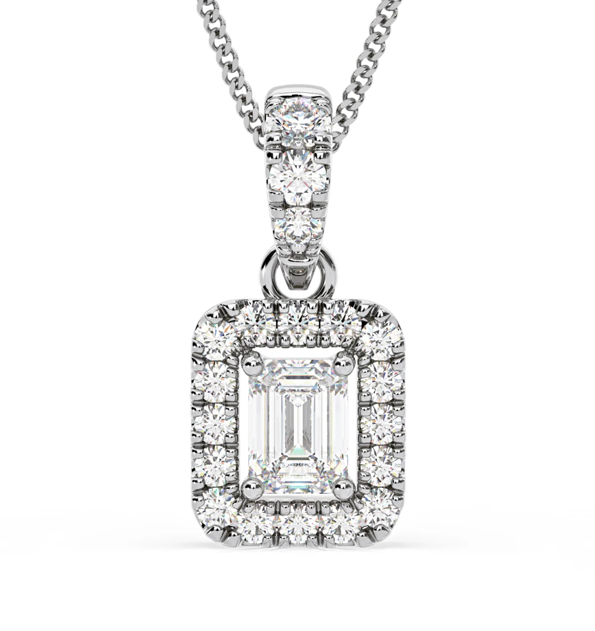 Annabelle Lab Diamond 0.70ct Pendant Necklace in 18K White Gold F/VS1