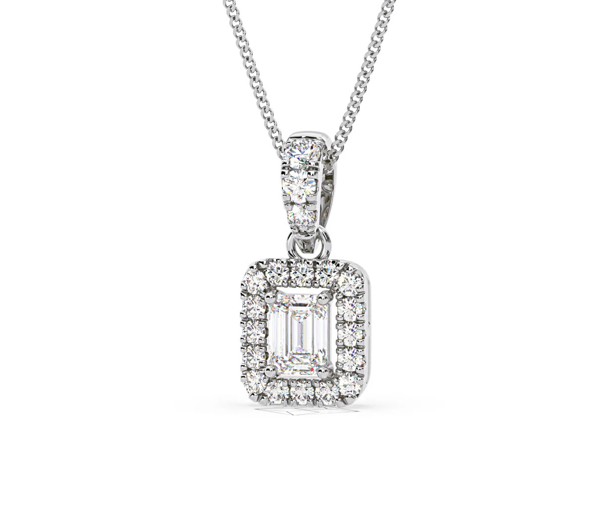 Annabelle Lab Diamond 0.70ct Pendant Necklace in 18K White Gold F/VS1 - Image 11