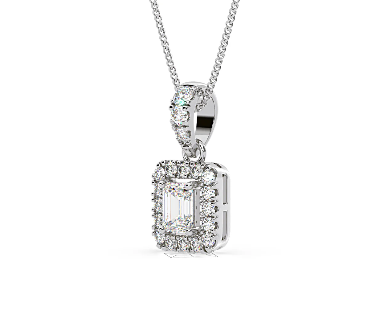 Annabelle Lab Diamond 0.70ct Pendant Necklace in 18K White Gold F/VS1 - Image 16