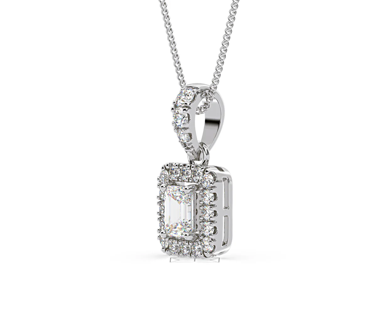 Annabelle Lab Diamond 0.70ct Pendant Necklace in 18K White Gold F/VS1 - Image 18